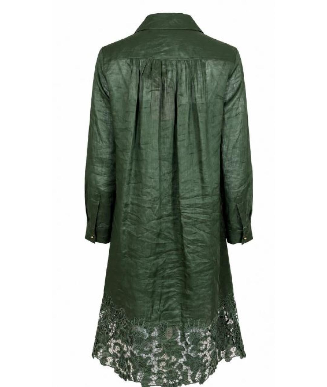 MAX MARA STUDIO Хаки хлопковое повседневное платье, фото 2