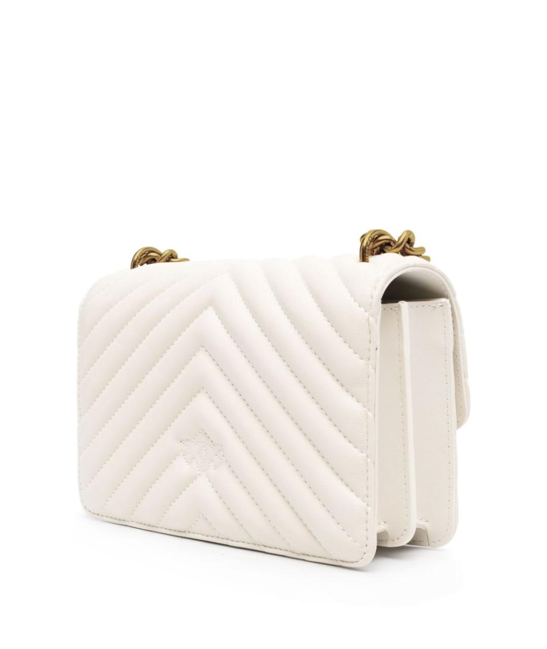 PINKO Белая кожаная сумка через плечо, фото 3