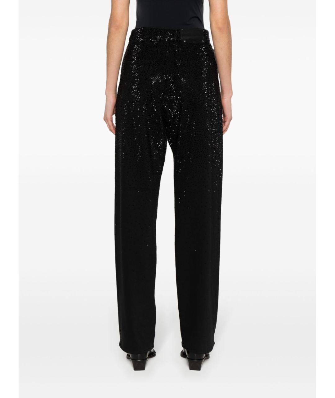 GOLDEN GOOSE DELUXE BRAND Черные хлопковые прямые брюки, фото 5