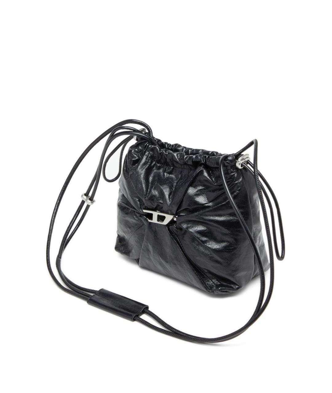 DIESEL Черная сумка через плечо из искусственной кожи, фото 3