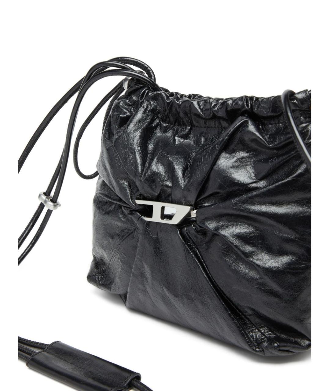 DIESEL Черная сумка через плечо из искусственной кожи, фото 6