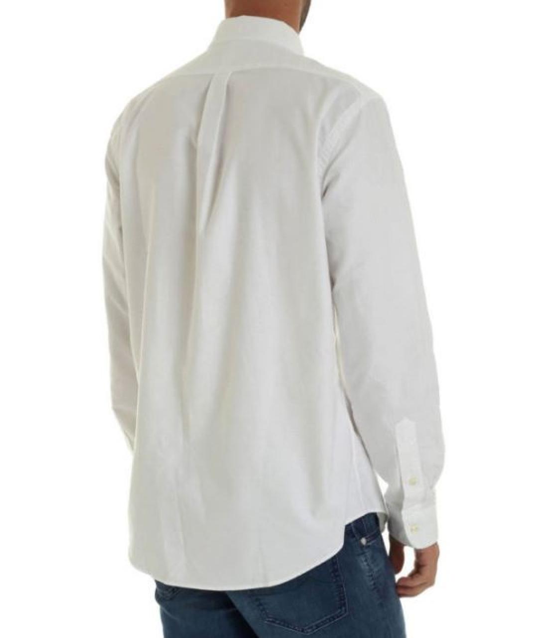 RALPH LAUREN Белая хлопковая классическая рубашка, фото 2