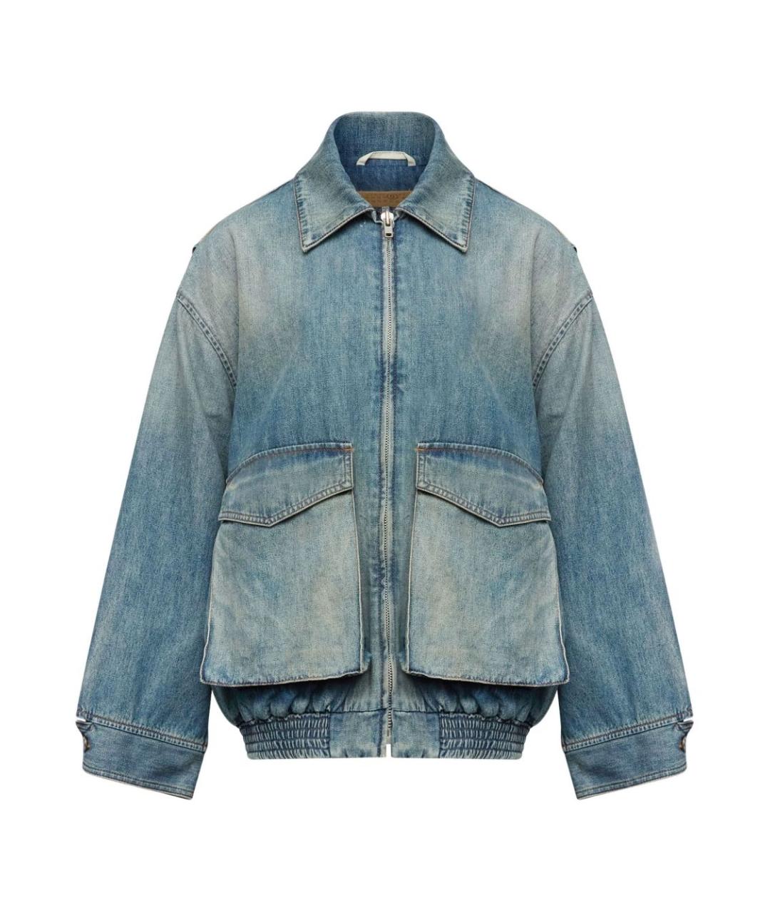 MM6 MAISON MARGIELA Голубая хлопковая куртка, фото 1