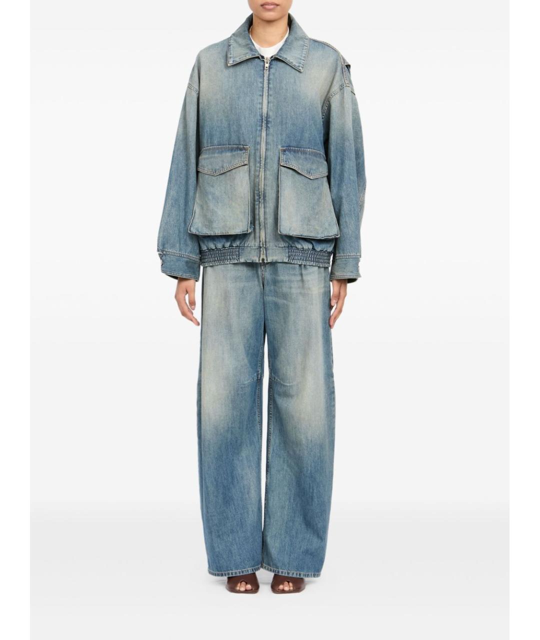 MM6 MAISON MARGIELA Голубая хлопковая куртка, фото 4