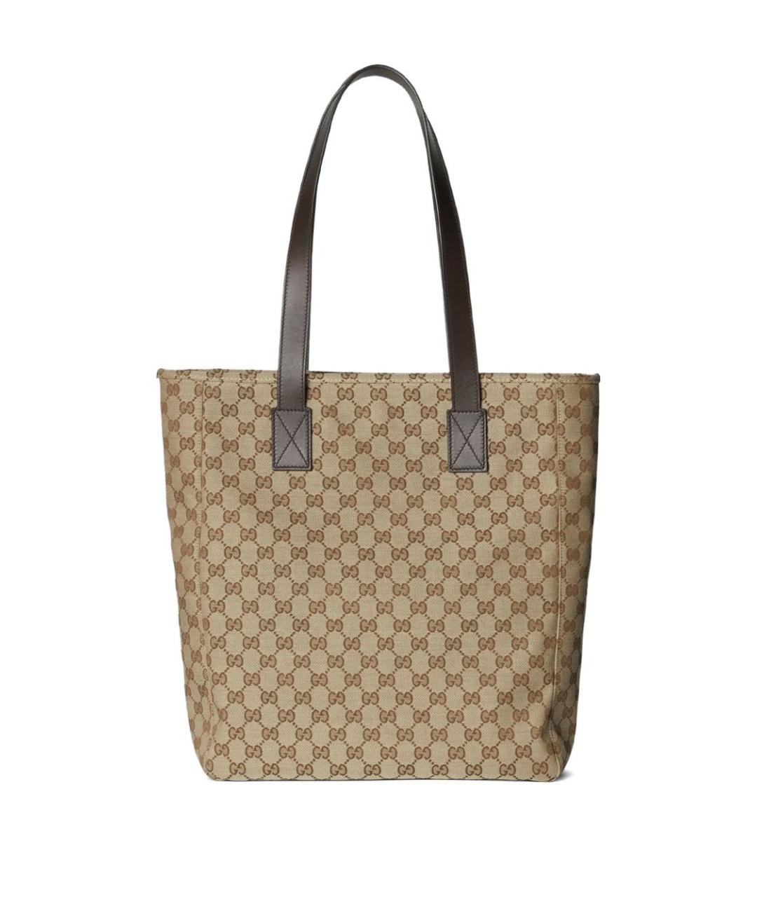 GUCCI Бежевая тканевая сумка тоут, фото 3