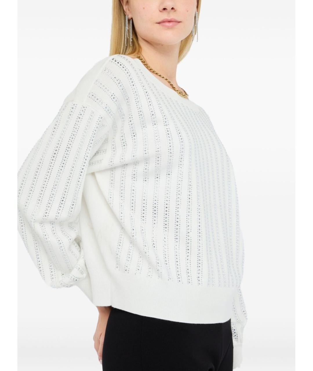 LIU JO Белый вискозный джемпер / свитер, фото 2