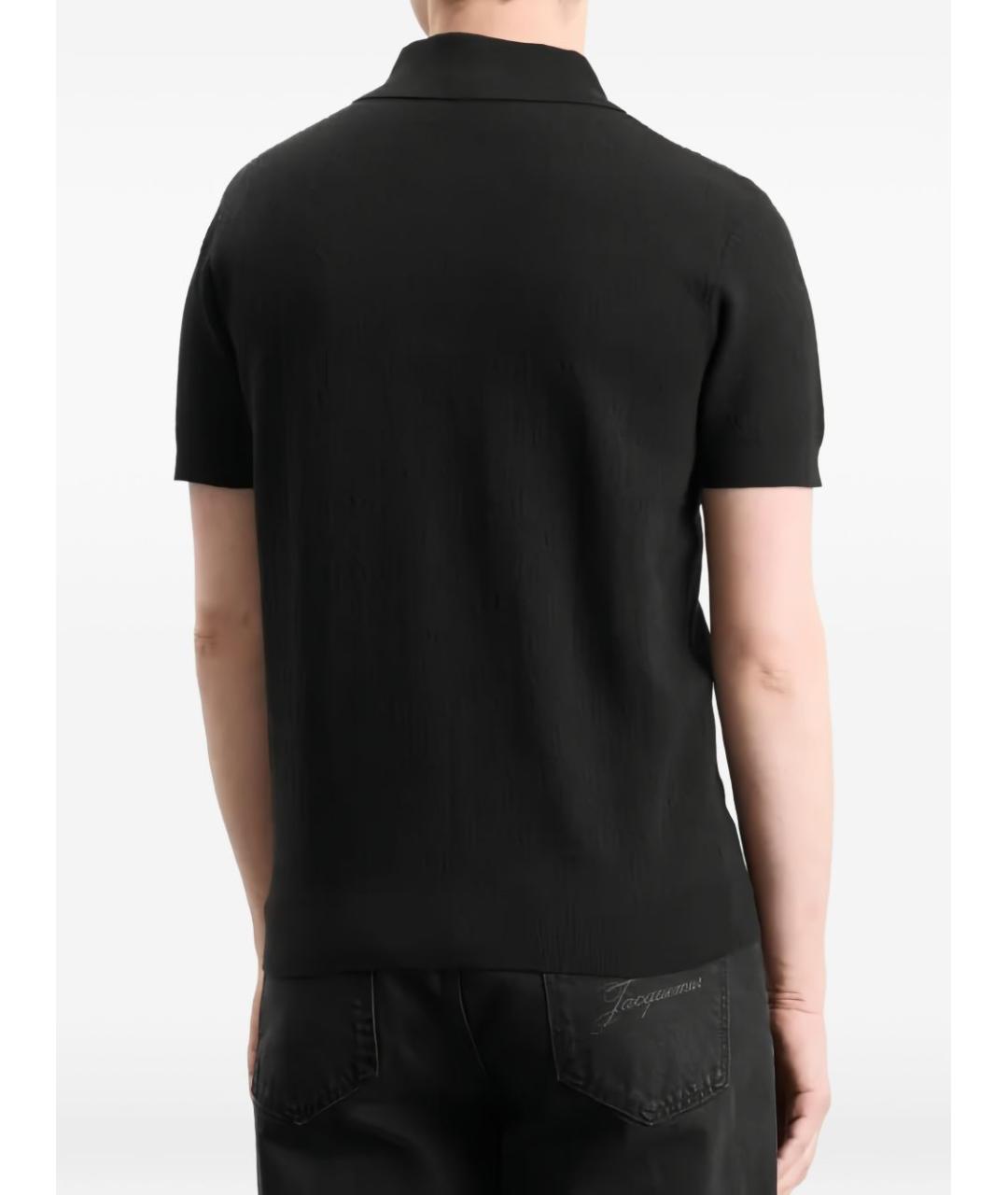 CASABLANCA Черное поло с коротким рукавом, фото 3