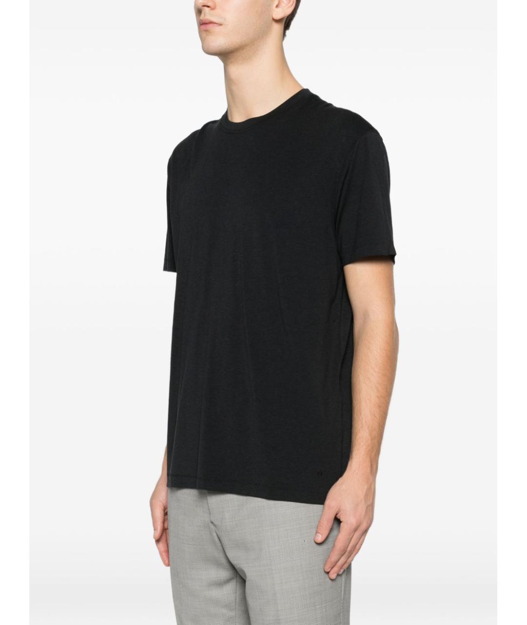 TOM FORD Черная хлопковая футболка, фото 3