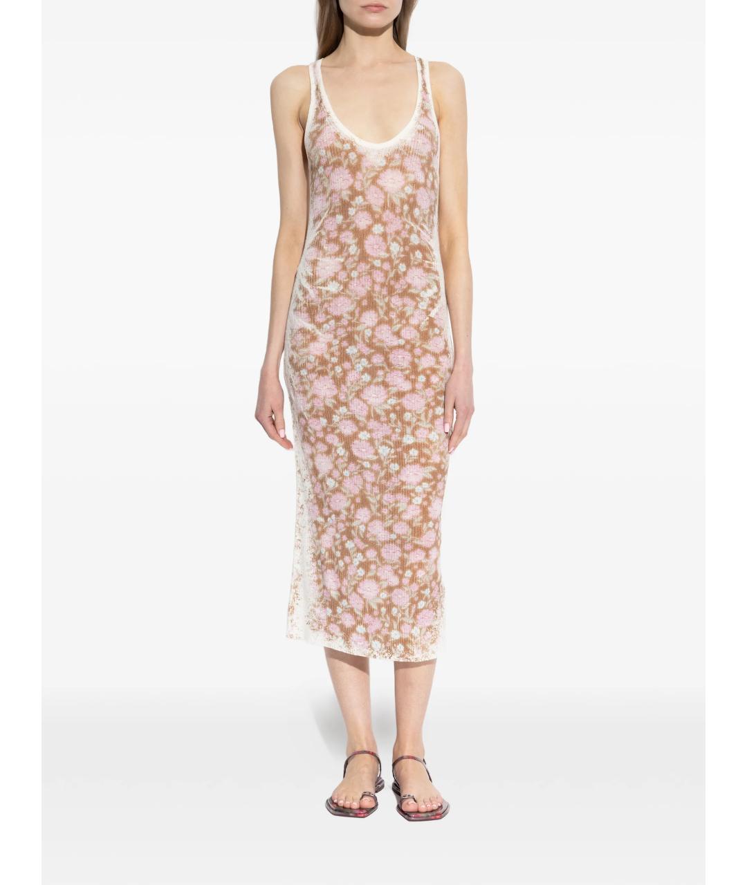 DIESEL Мульти льняное повседневное платье, фото 2