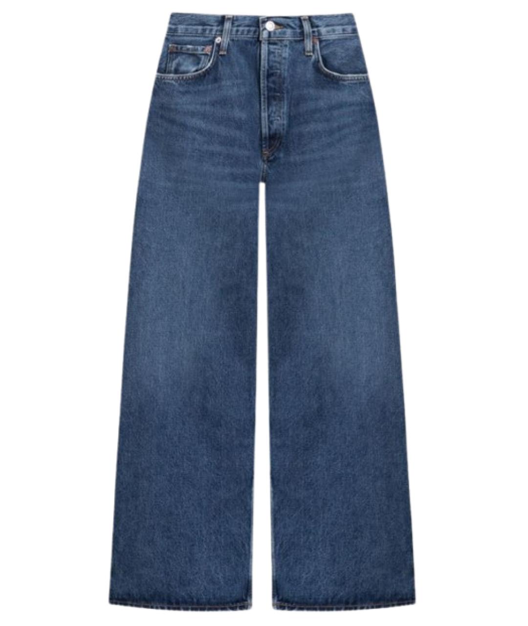 AGOLDE Синие хлопковые прямые джинсы, фото 1