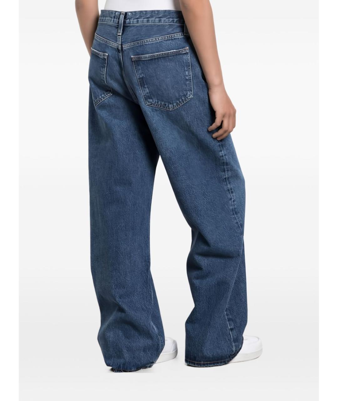 AGOLDE Синие хлопковые прямые джинсы, фото 4