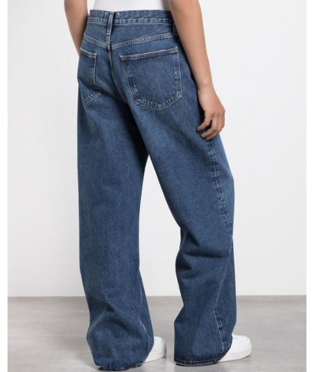 AGOLDE Синие хлопковые прямые джинсы, фото 2