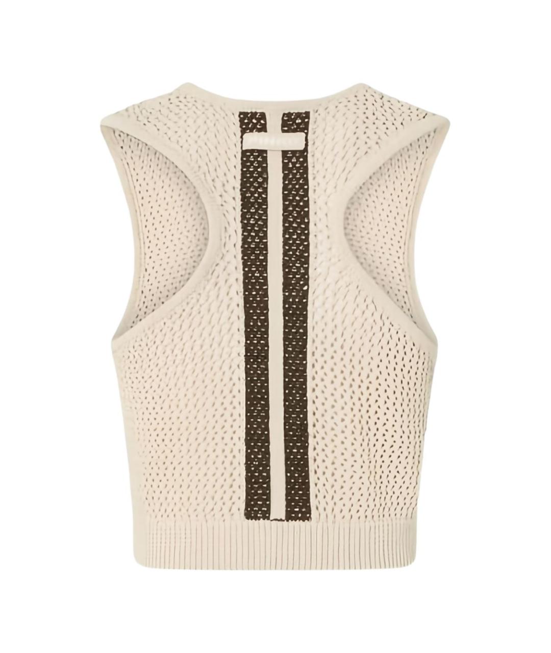 PINKO Бежевая хлопковая майка, фото 2