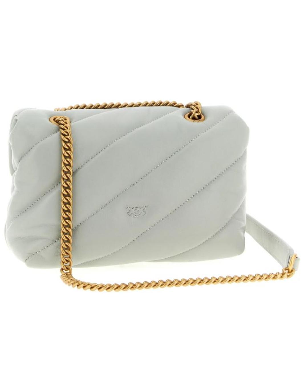 PINKO Серая кожаная сумка через плечо, фото 2