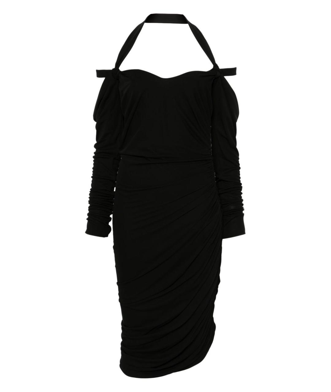 THE ATTICO Черное полиамидовое коктейльное платье, фото 1