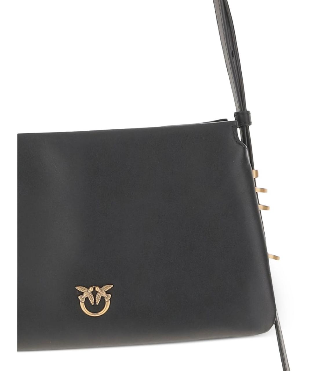 PINKO Черная кожаная сумка через плечо, фото 4