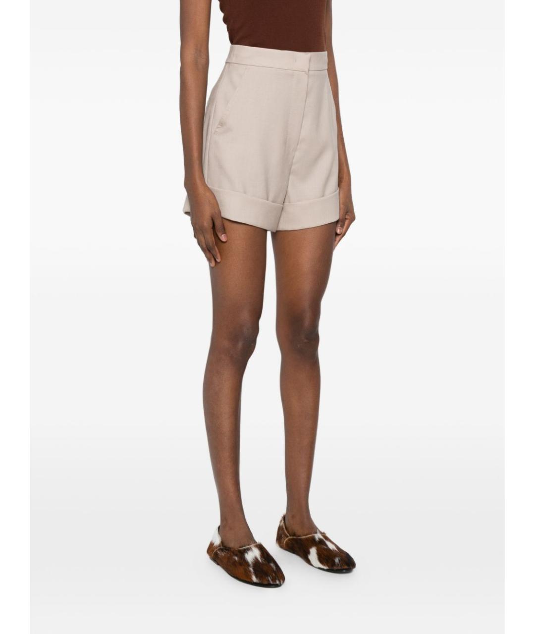 MAX MARA Бежевые шерстяные шорты, фото 2
