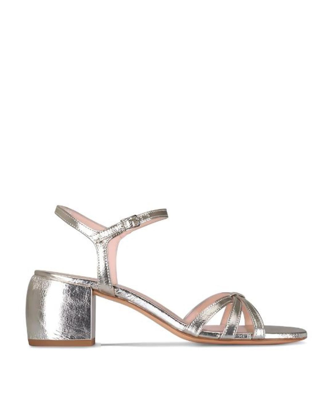 AGL Серебряные кожаные босоножки, фото 1