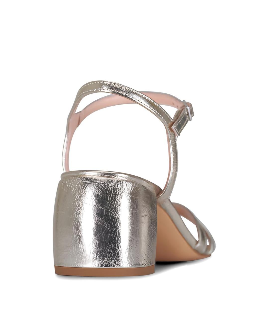 AGL Серебряные кожаные босоножки, фото 6