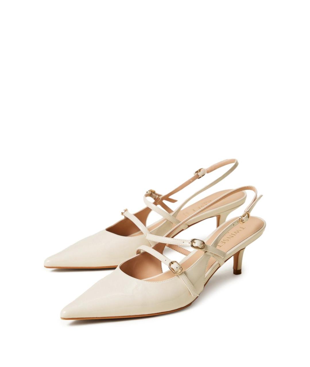 TWIN-SET Бежевые кожаные туфли, фото 2