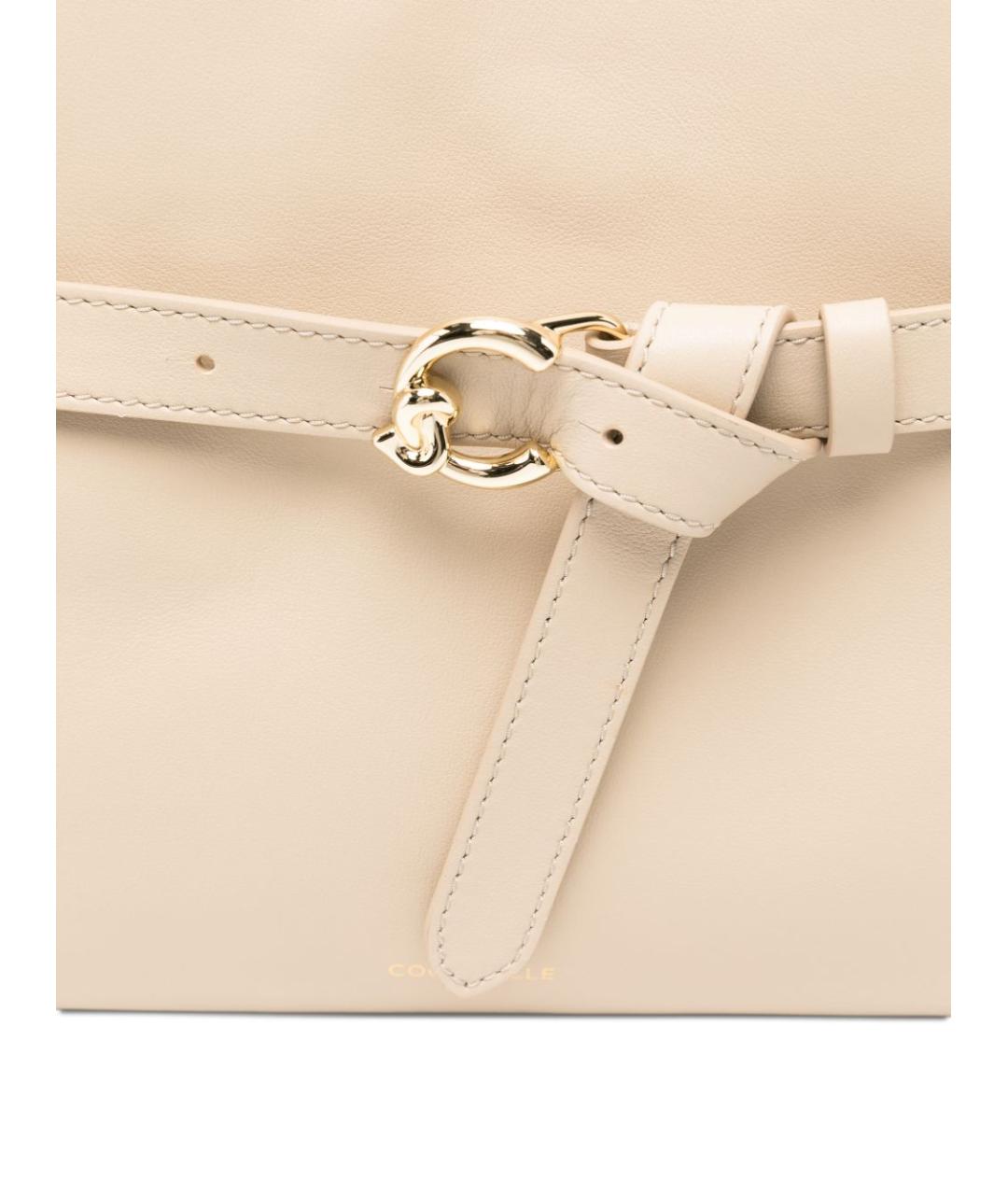 COCCINELLE Бежевая кожаная сумка тоут, фото 5