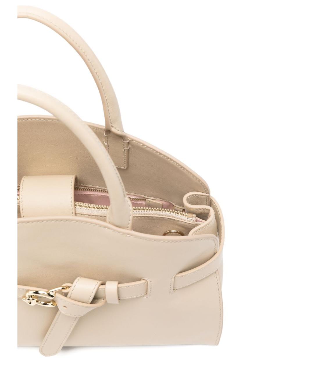 COCCINELLE Бежевая кожаная сумка тоут, фото 2