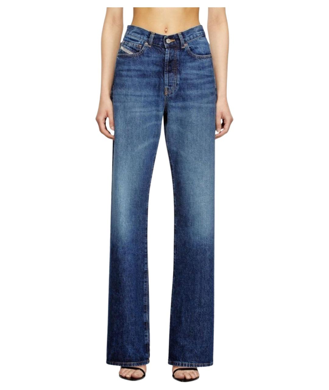 DIESEL Синие хлопковые прямые джинсы, фото 2