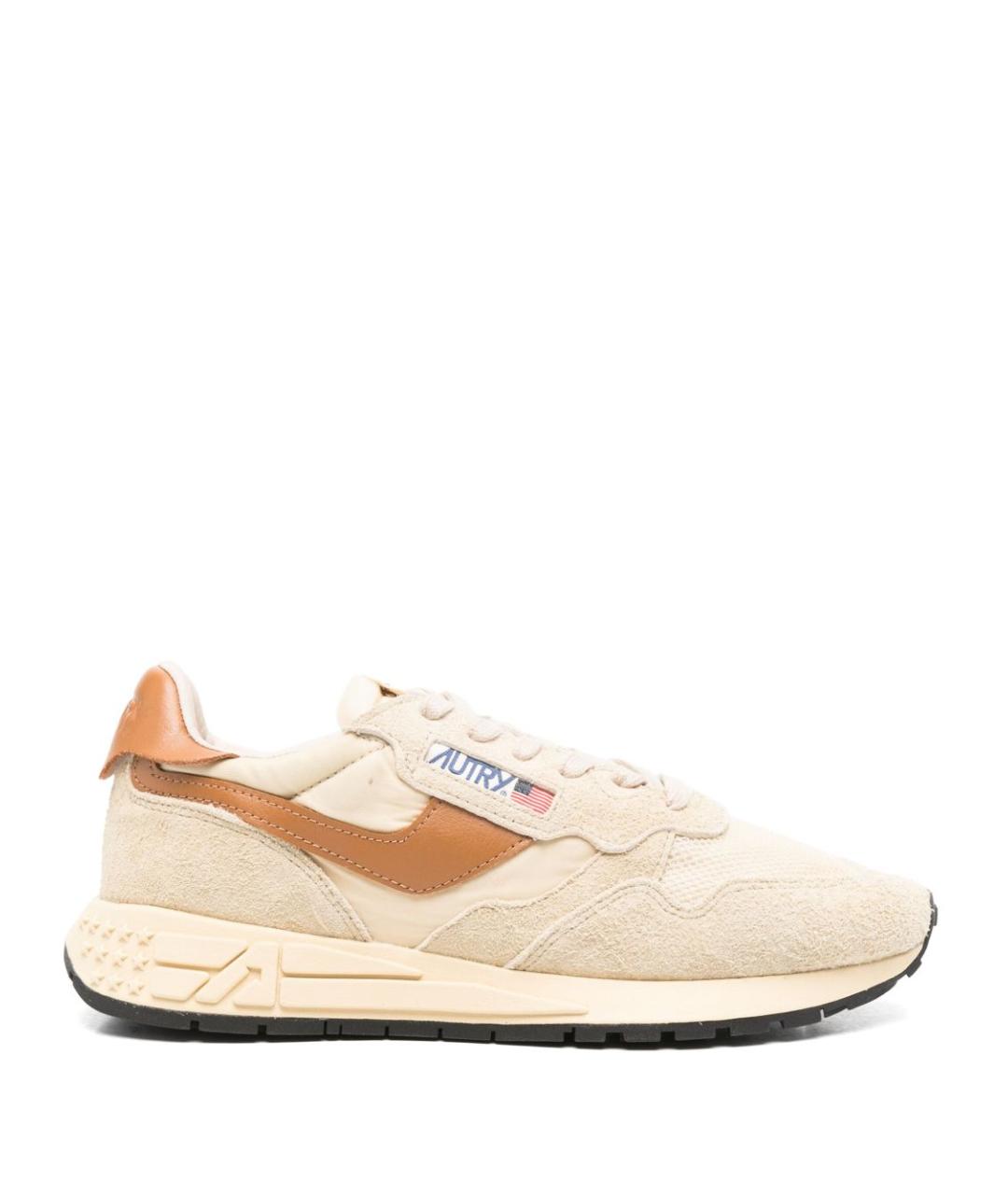 AUTRY Бежевые замшевые низкие кроссовки / кеды, фото 1