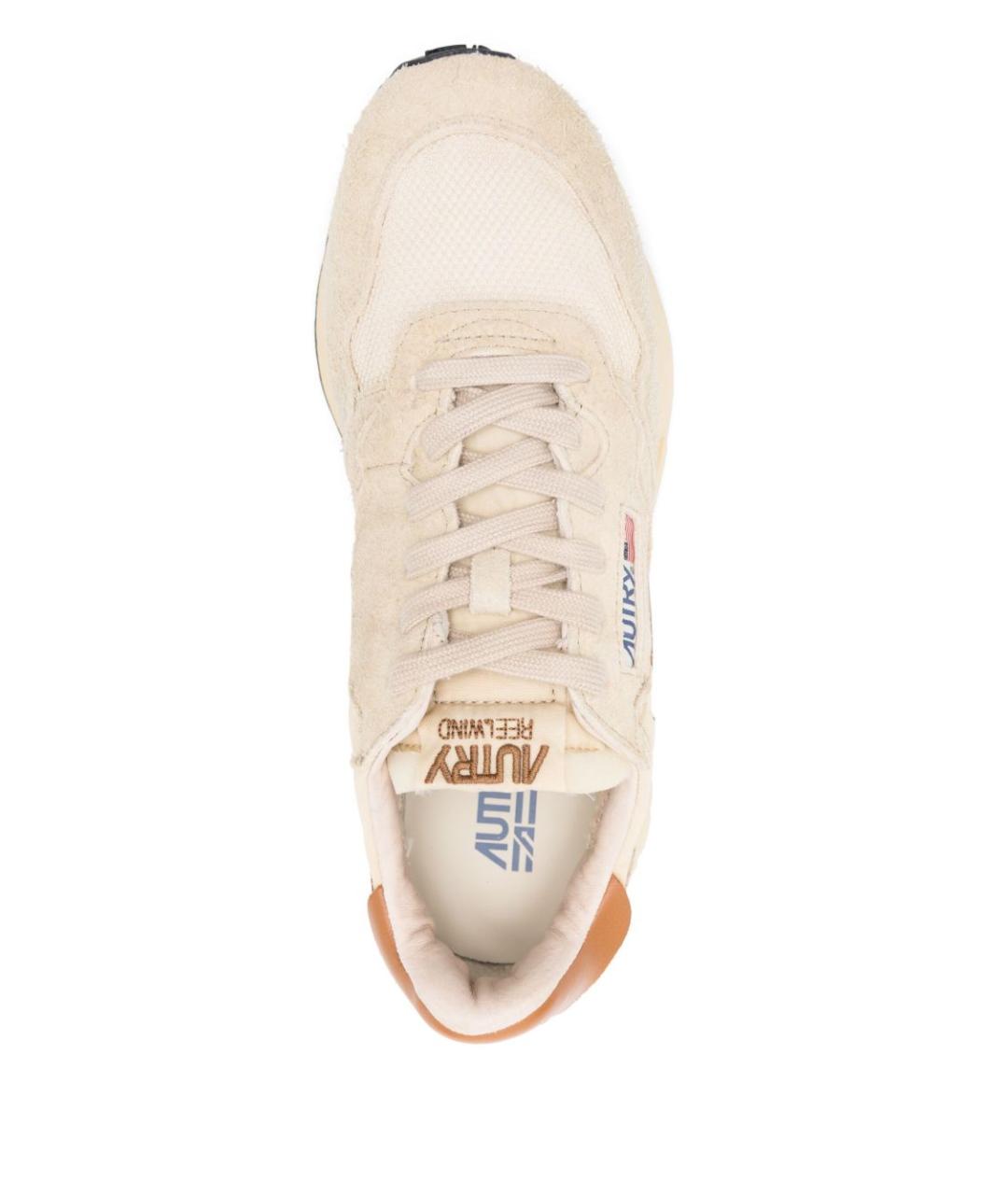 AUTRY Бежевые замшевые низкие кроссовки / кеды, фото 4