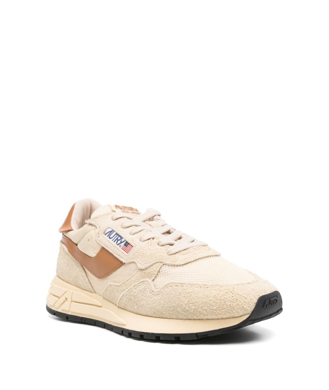 AUTRY Бежевые замшевые низкие кроссовки / кеды, фото 2