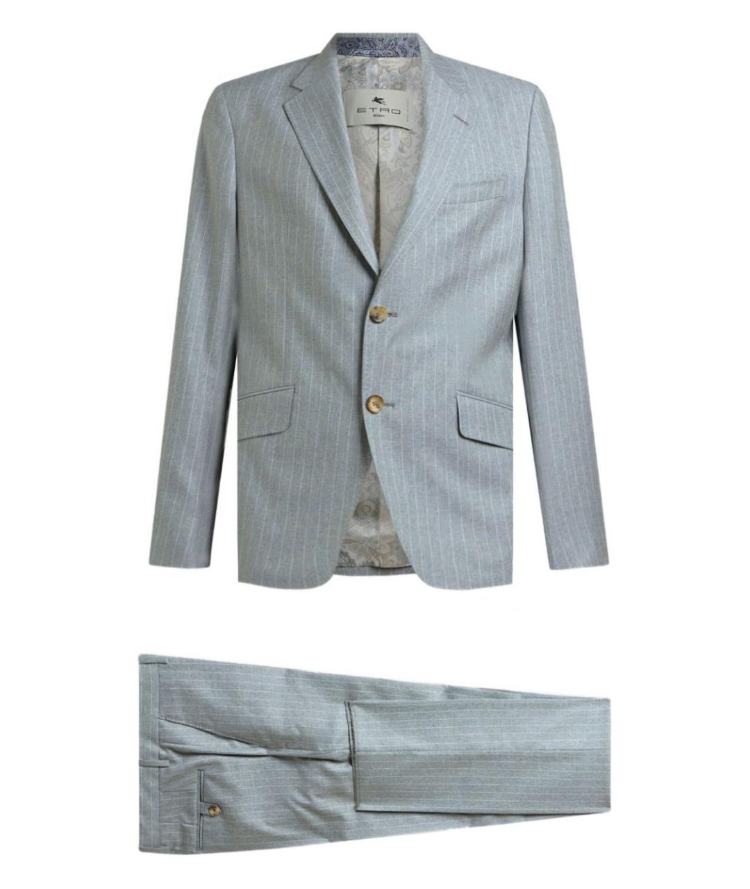 ETRO Голубой классический костюм, фото 1