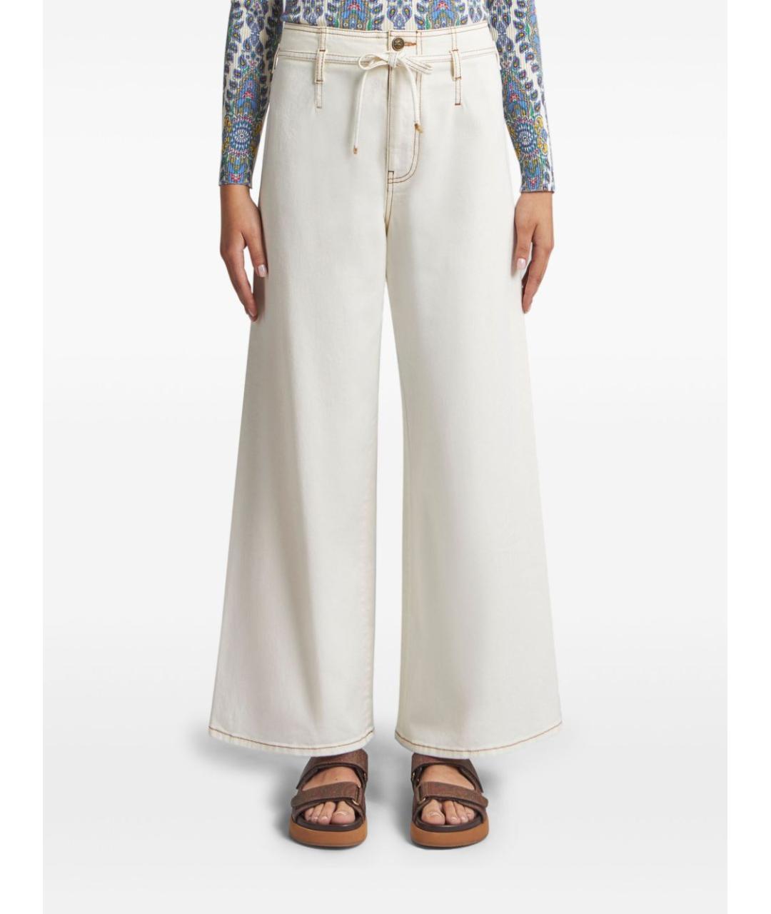 ETRO Белые хлопковые прямые джинсы, фото 8