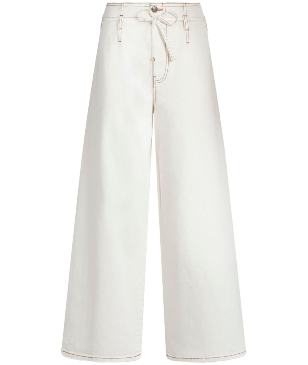ETRO Белые хлопковые прямые джинсы, фото 1