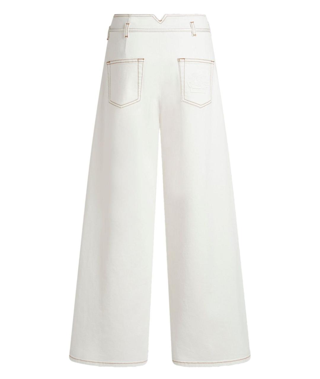 ETRO Белые хлопковые прямые джинсы, фото 9