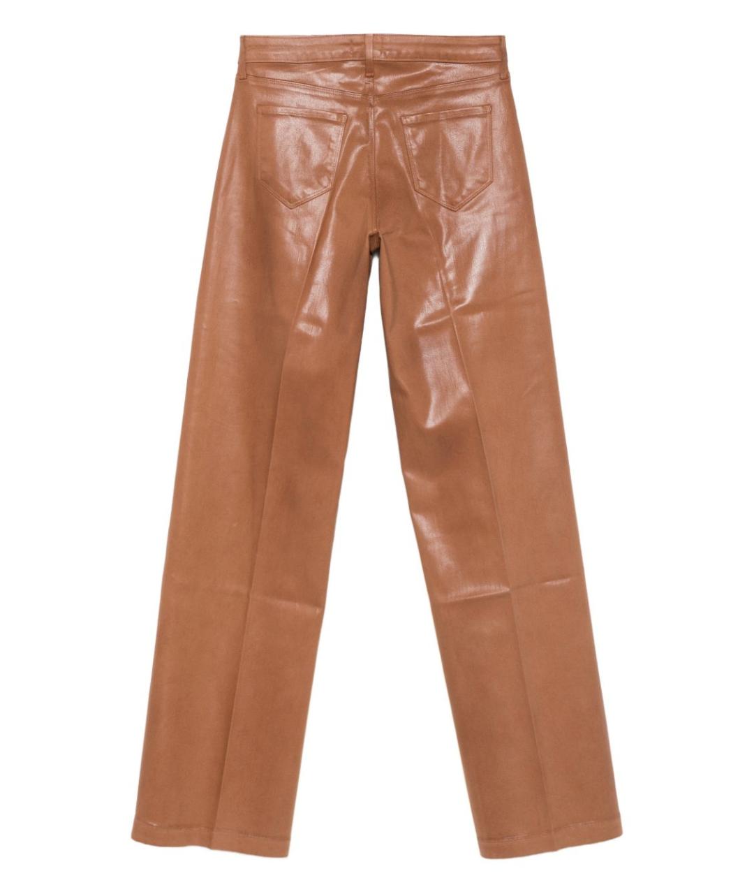 L'AGENCE Коричневые прямые брюки, фото 3