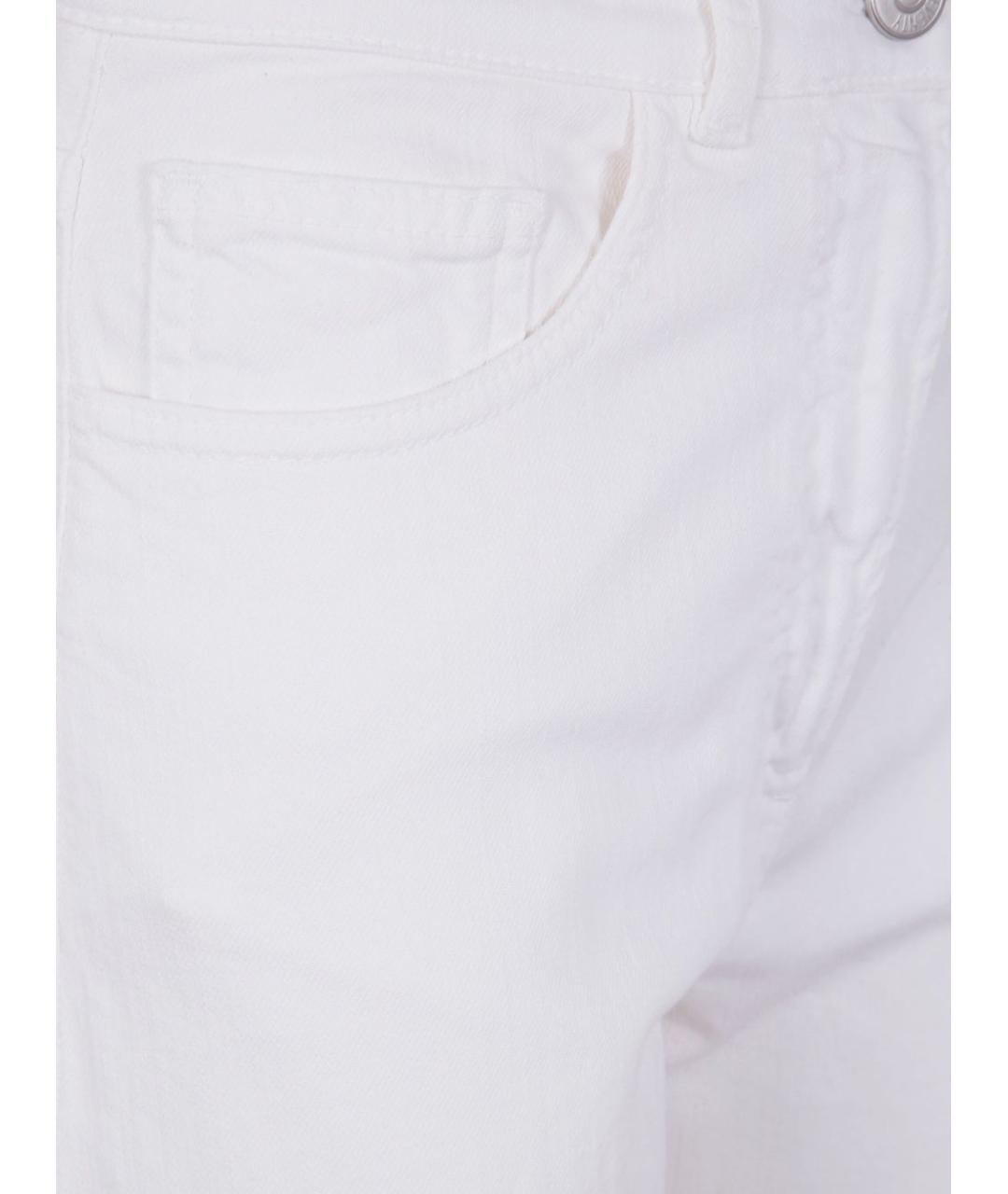 SEVENTY Белые хлопковые прямые брюки, фото 2