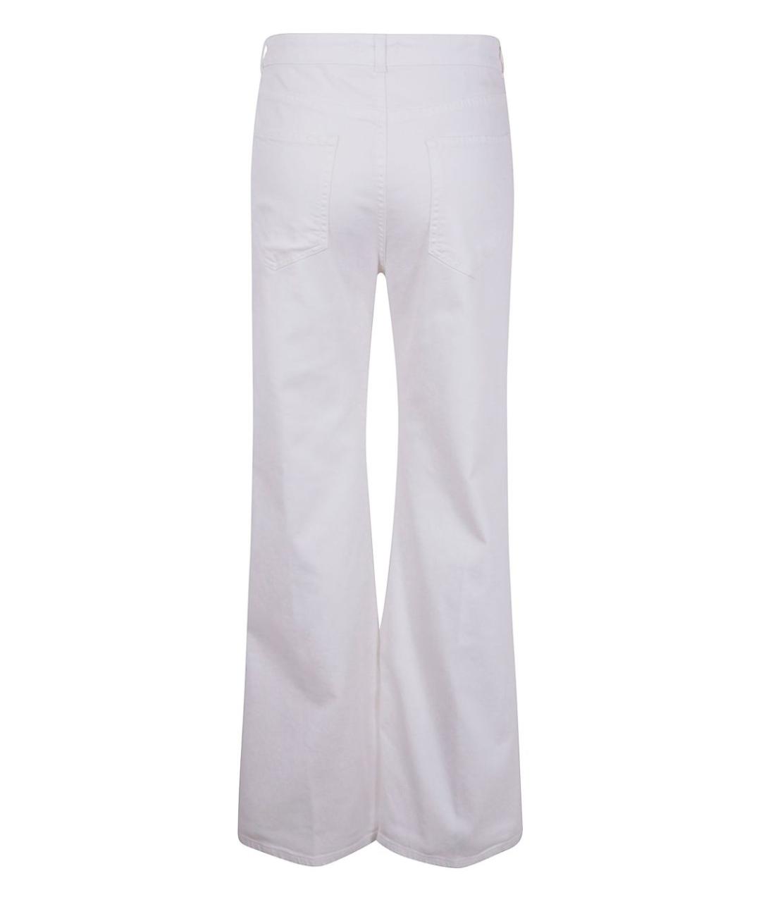 SEVENTY Белые хлопковые прямые брюки, фото 3