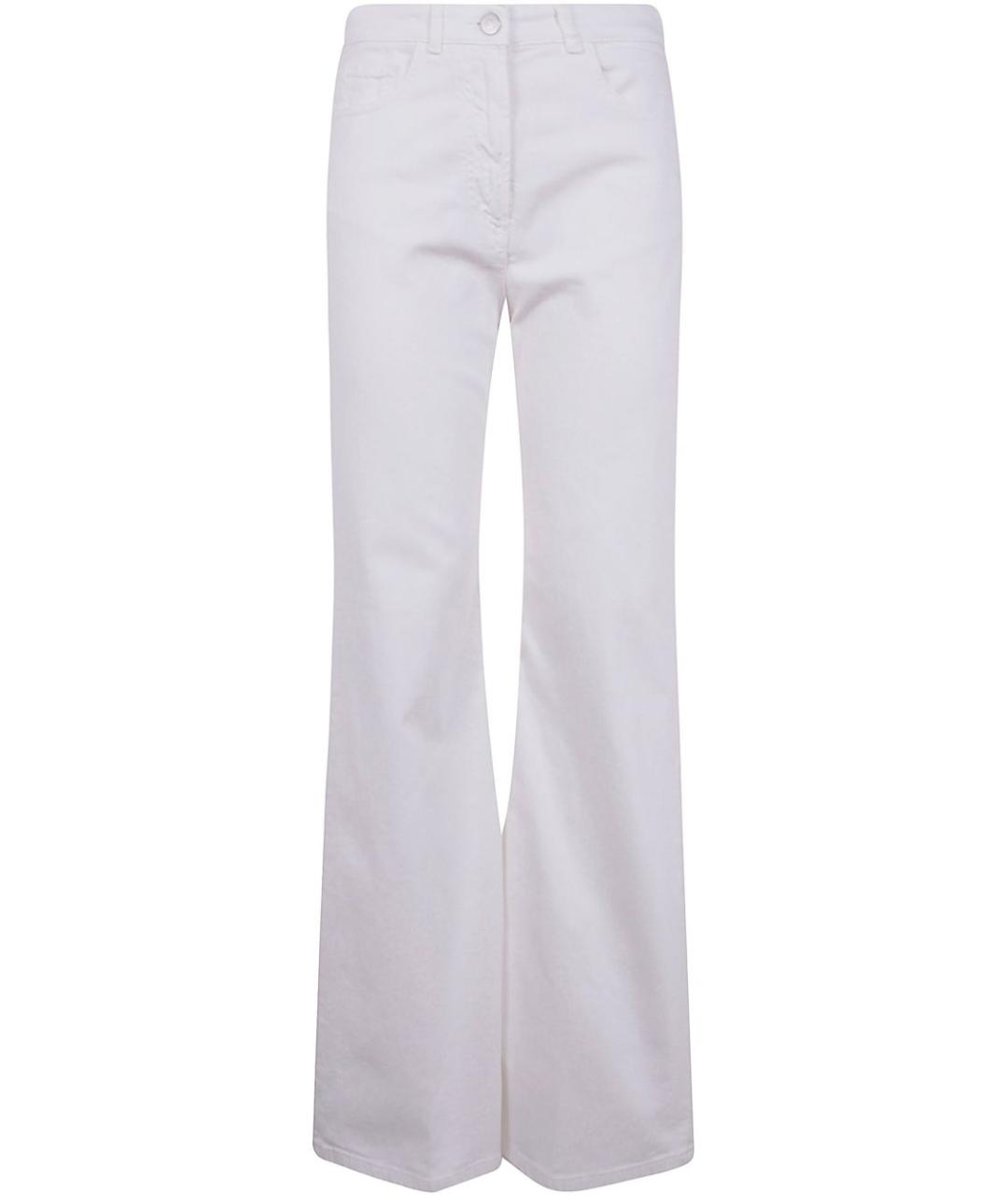 SEVENTY Белые хлопковые прямые брюки, фото 1