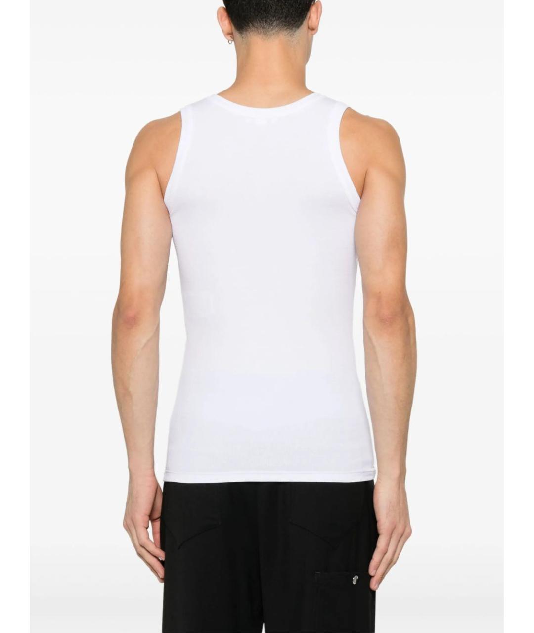 ALEXANDER MCQUEEN Белая хлопко-эластановая майка, фото 7