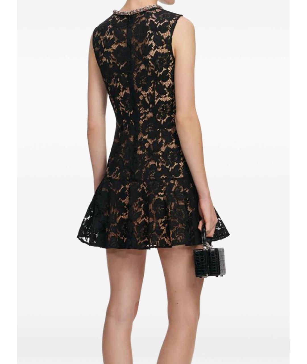 SELF-PORTRAIT Черное полиэстеровое повседневное платье, фото 2