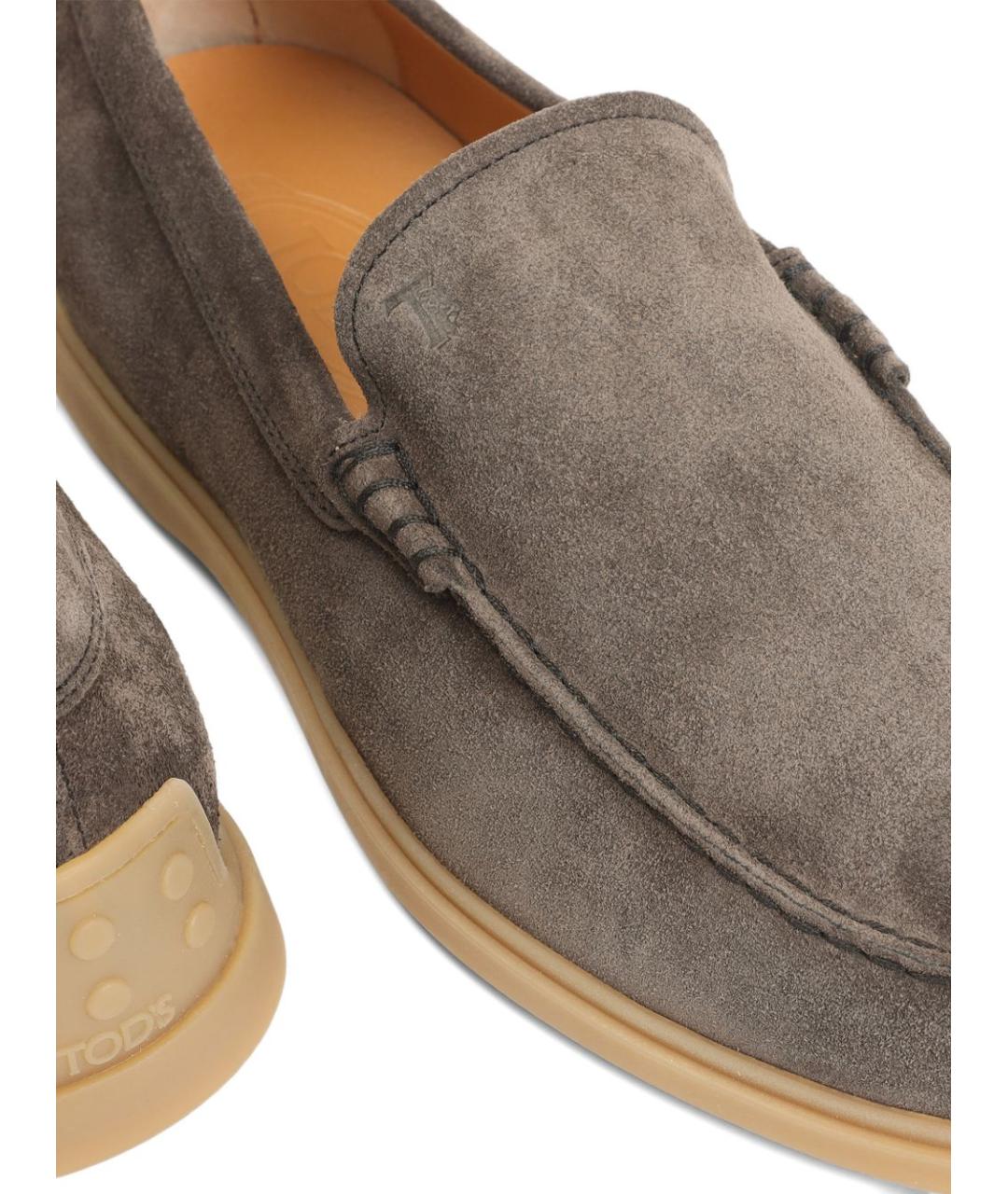 TOD'S Коричневые замшевые лоферы, фото 2