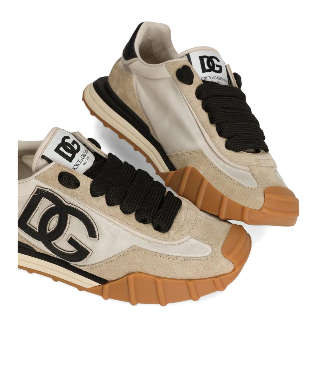 DOLCE&GABBANA Мульти текстильные низкие кроссовки / кеды, фото 3