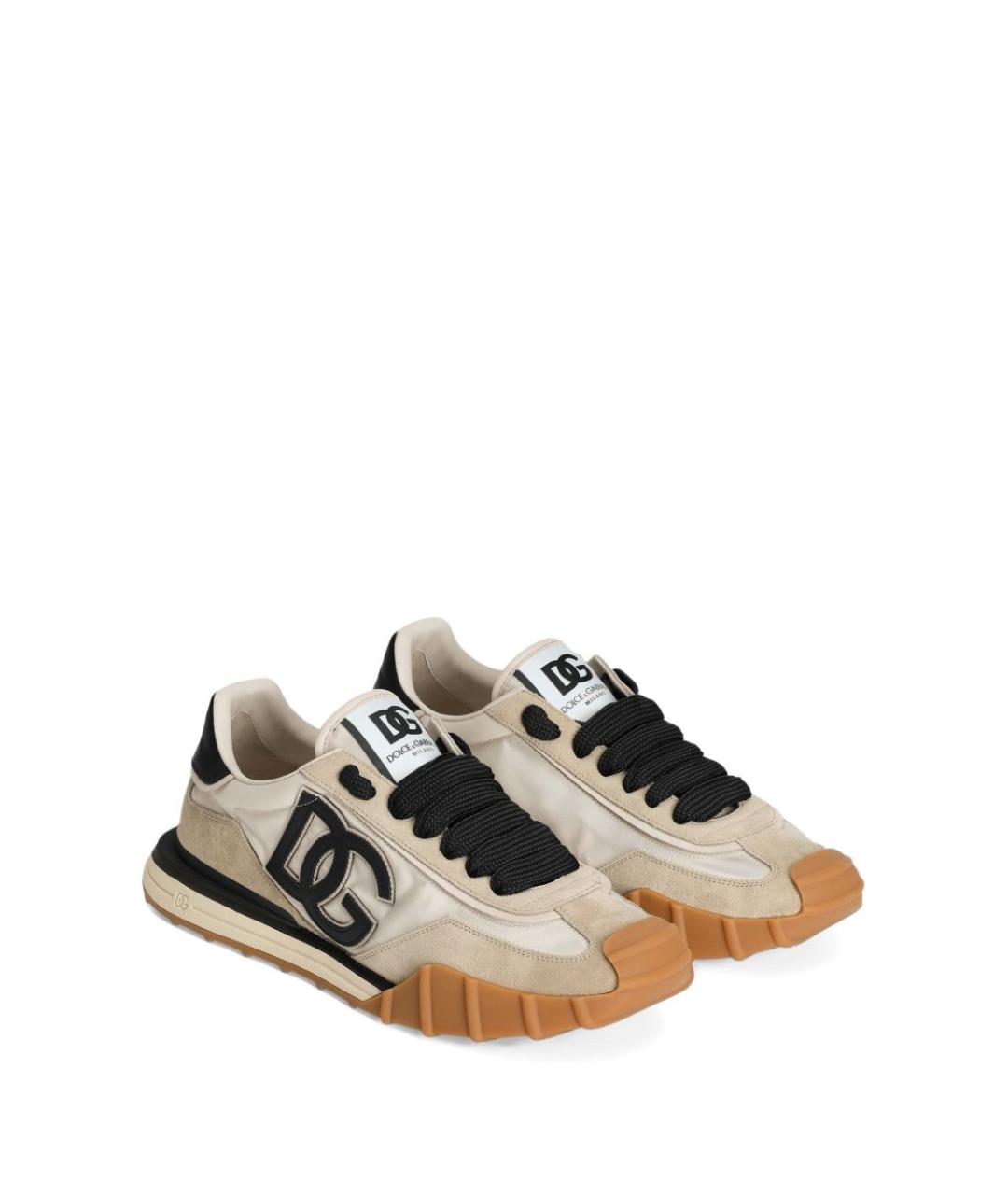 DOLCE&GABBANA Мульти текстильные низкие кроссовки / кеды, фото 4