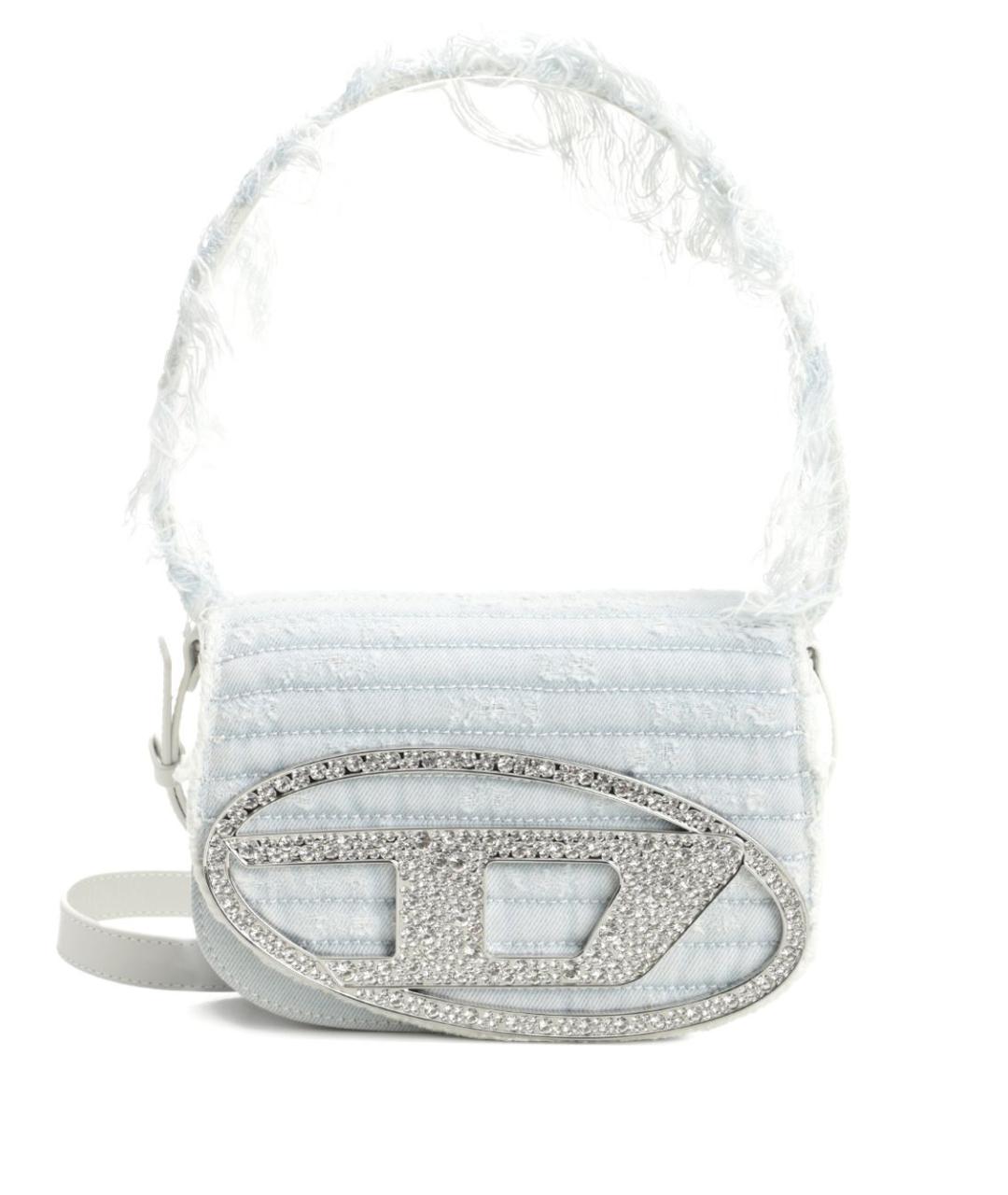 DIESEL Голубая тканевая сумка через плечо, фото 1