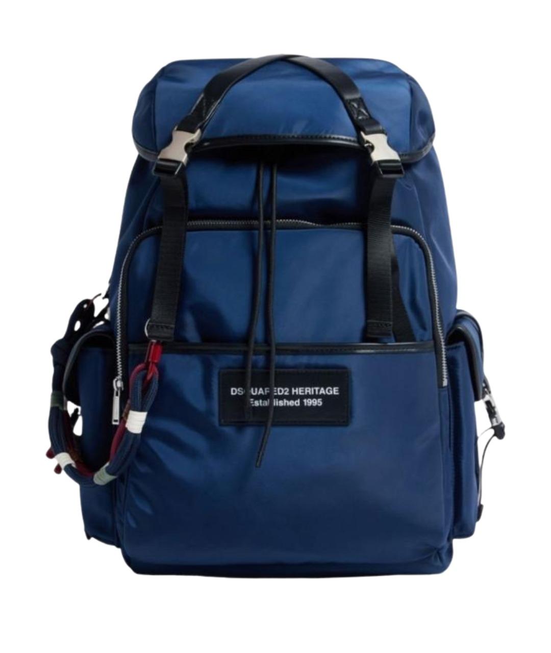 DSQUARED2 Синий тканевый рюкзак, фото 1
