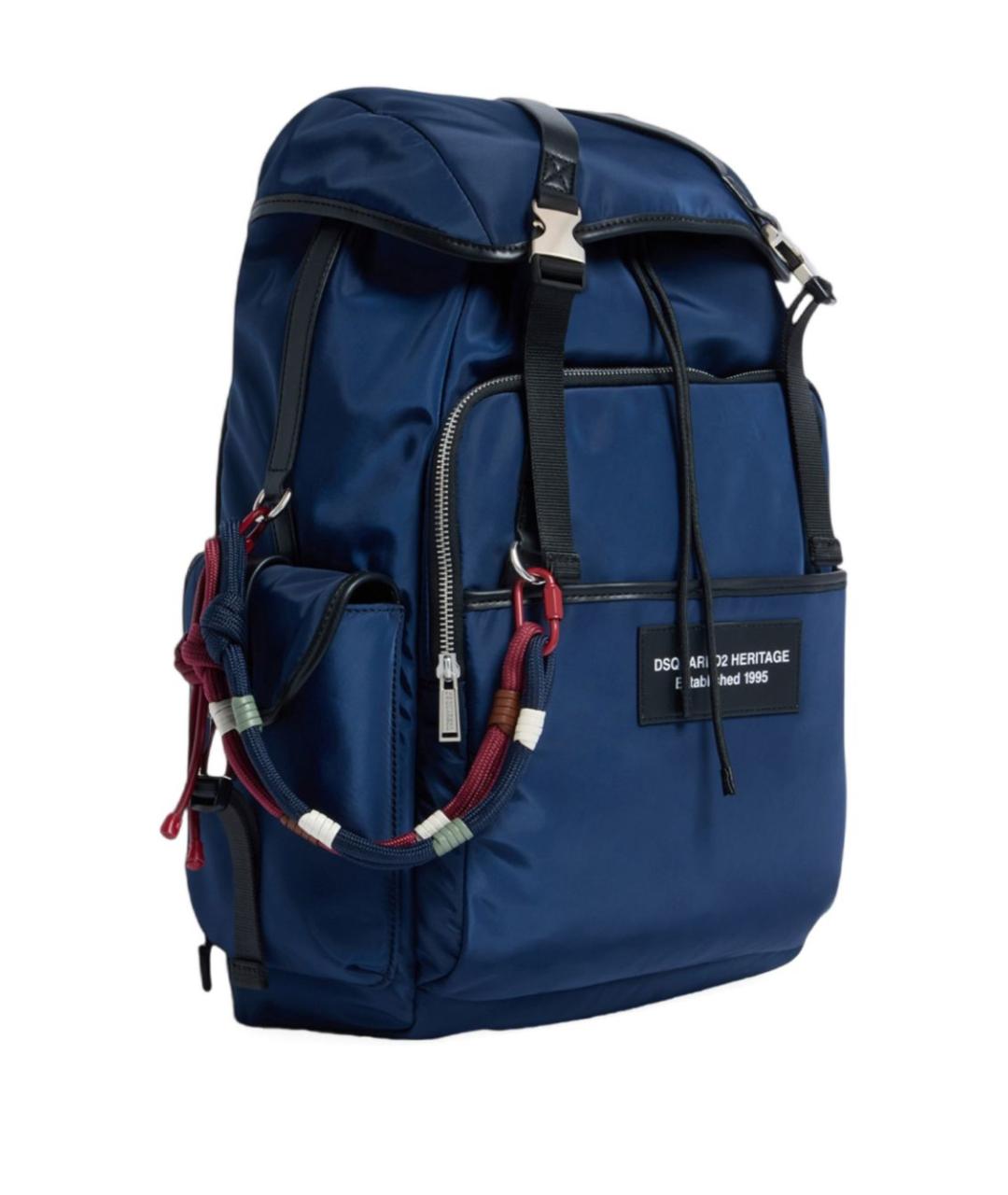 DSQUARED2 Синий тканевый рюкзак, фото 2