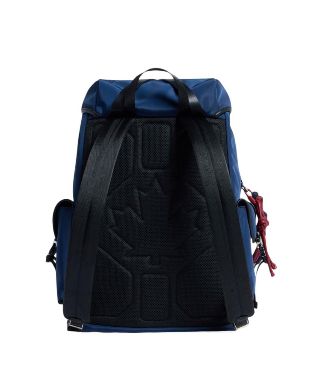 DSQUARED2 Синий тканевый рюкзак, фото 3