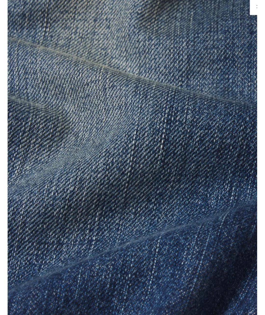 FRAME Синие хлопковые прямые джинсы, фото 5