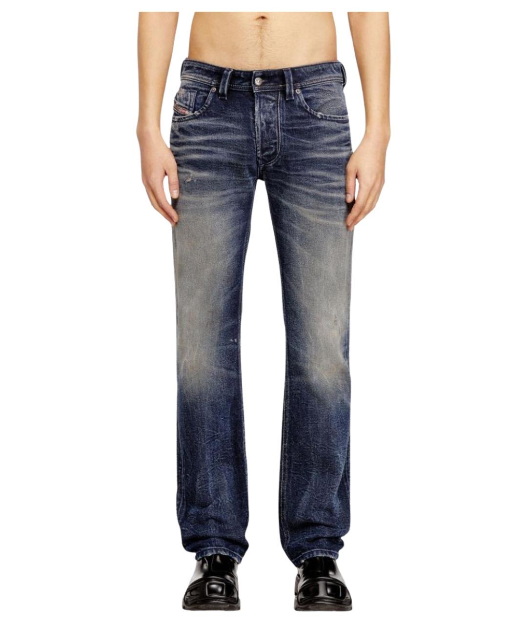 DIESEL Синие хлопковые прямые джинсы, фото 4