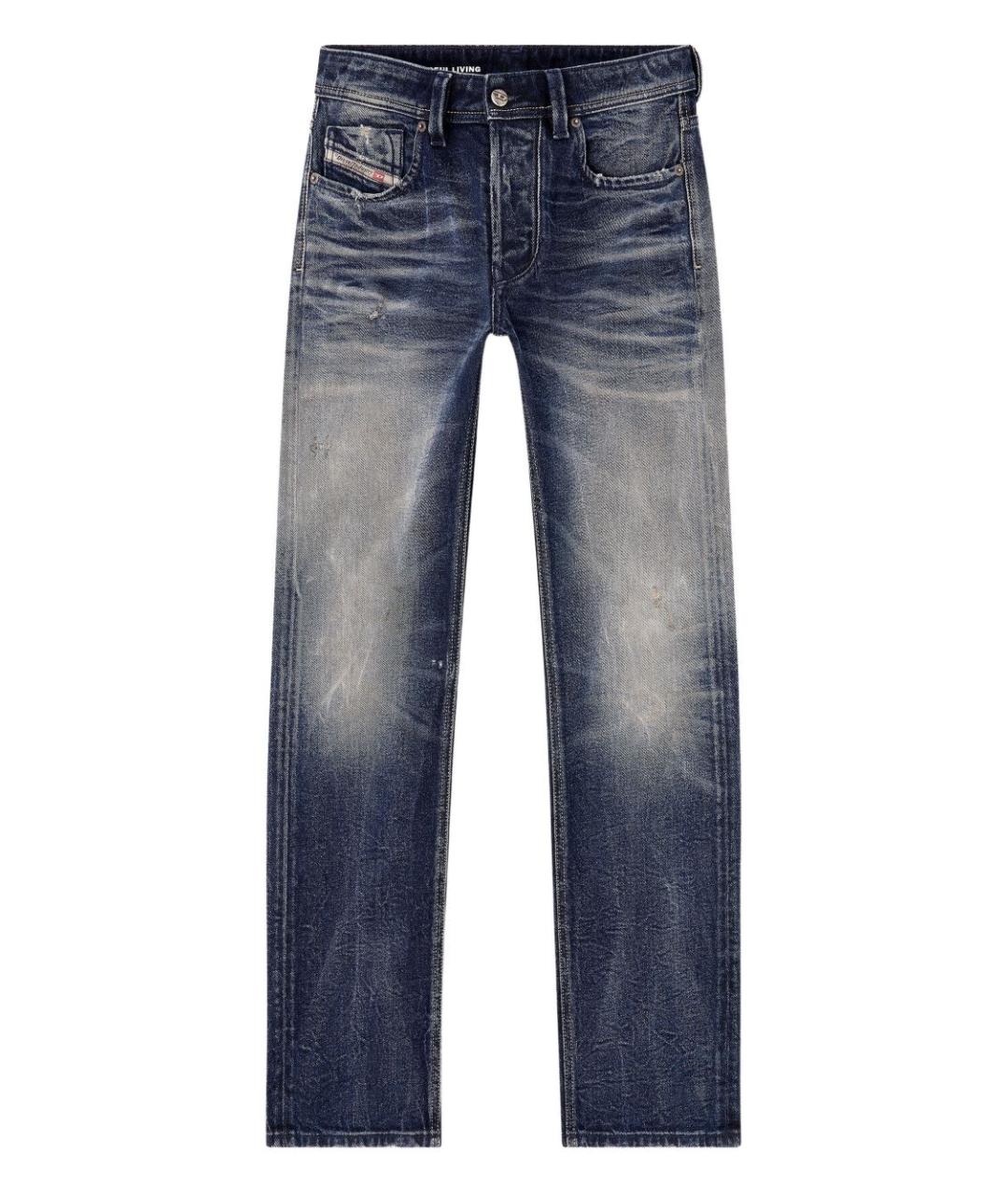 DIESEL Синие хлопковые прямые джинсы, фото 1